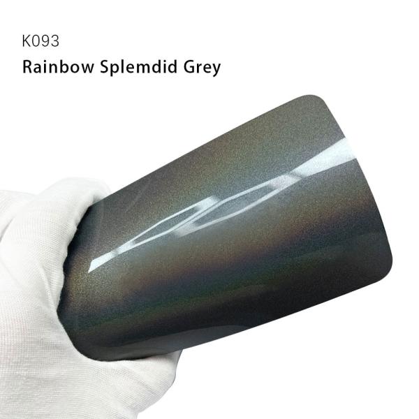 K093 Rainbow Splemdid Gris Vehículo TPU Color Pintura para automóviles Película de protección Camaleón envolvente de vinilo
