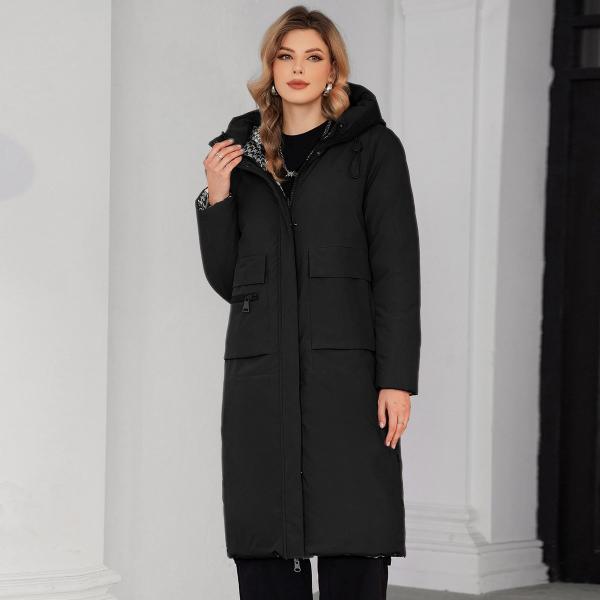 Casual / Outdoor Dual Sided Fashion Woman's Long Coat Windproof Waterproof For Winter Wear Hood