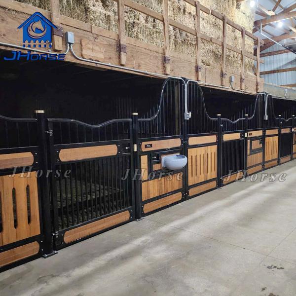Sliding Door Welded Weave Technique Horse Stall Fronts With Powder Coated Surface Treatment