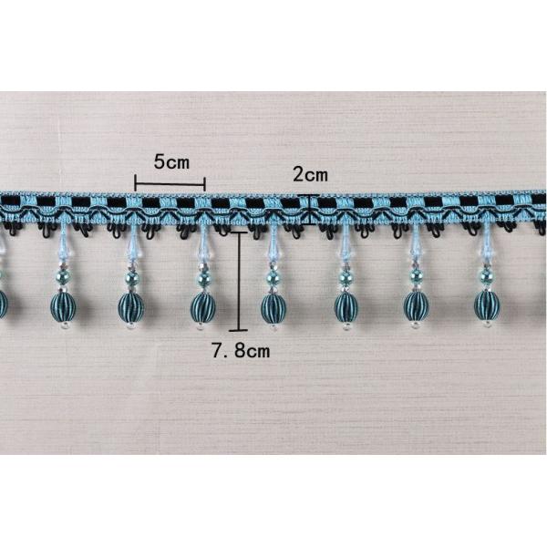 Handmade fashionable chain beads lace tassels fringes for curtain/sofa/pillow decoration