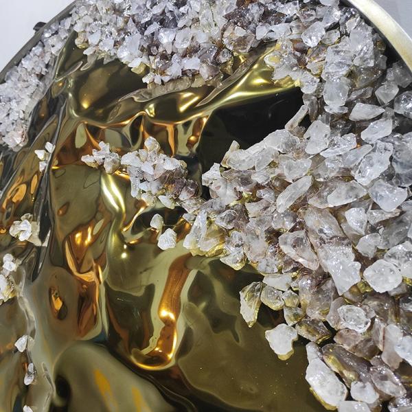 Handmade Wall Arts Paintings Round Abstract 3D Metal Art Painting For Modern Home Decor