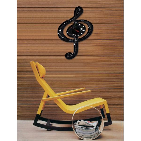 Metal Note Vinyl Designer Wall Sticker Clocks 10A015