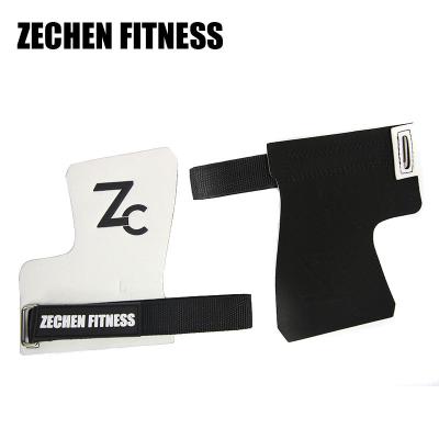 Crossfit Synthetic Leather Pull Up Bar Grips White  Gym Gloves For Pull Ups Fitness