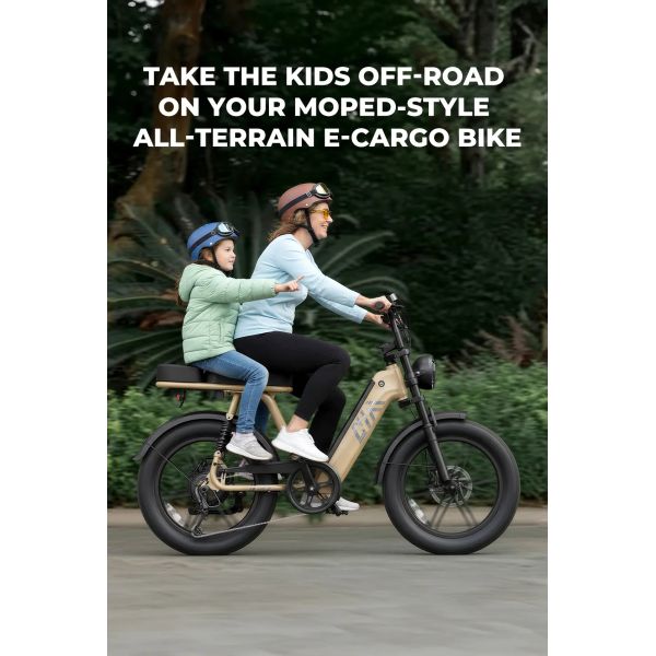 TST Carbon Steel Frame Electric Bike for Adults 250W for Rear Hub Motor 60 Miles Fat Tire Yellow