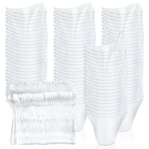 Plastic Dessert Cups With Spoons, Irregular Triangular Mini Dessert Bowls For Party Trifle, Yogurt Parfait, Pudding, Appetizers