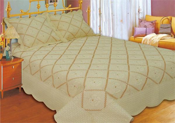 Household Bedroom Embroidery Quilt Kits No Bleaching With Machine Made Technics