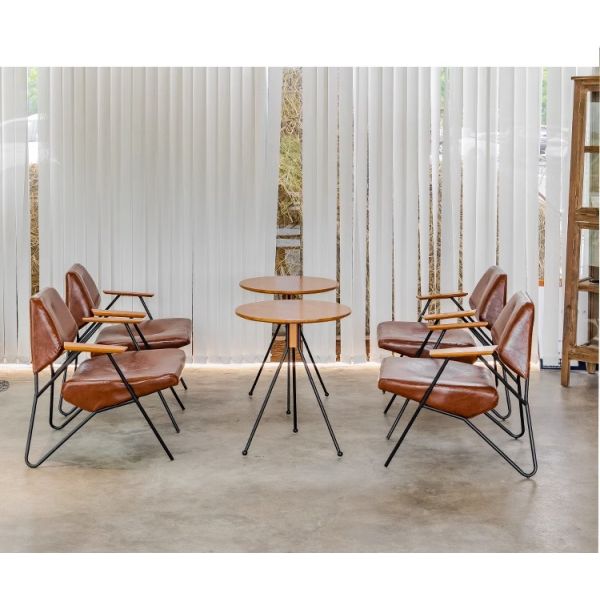 Commercial Coffee Shop Table and Chair Combination Negotiation Area Music Restaurant Leisure Chair Furniture