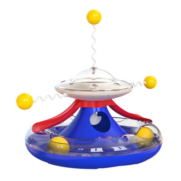 Wholesale Cat Turntable Track Ball Windmill Leaking Food Cat Toy Funny Cat Stick