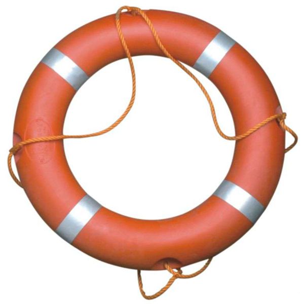 Nylon Grabline Boat Life Ring , Orange Color Boat Safety Throw Rings