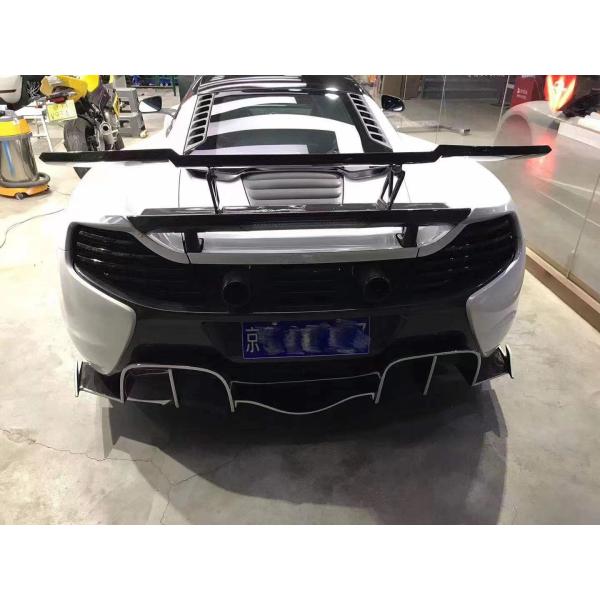 Vende como pasteles calientes para McLaren MP4-12C 625C 650S Kit de cuerpo de fibra de carbono mejorado 675LT estilo falda lateral difusor trasero