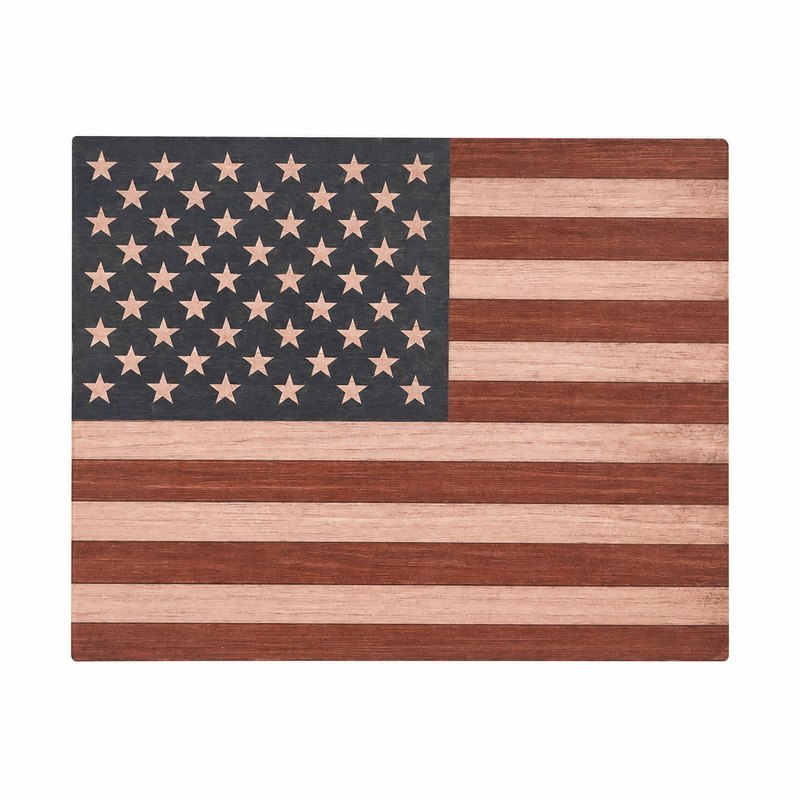 Rustic Wooden American Flag Wall Decoration