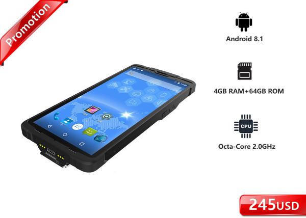 appui tenu dans la main industriel PSAM de lecteur de NFC du scanner 1D/2D de code barres de 4G PDA Android