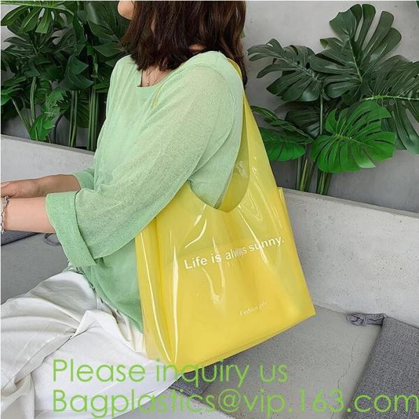 Holographic Tote Bags, Female Should Bags, duffle, jelly, Handbags, Stadium, Sports, Gym, Beach, Daily, Travel