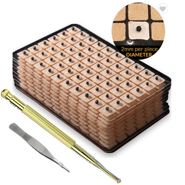 600pcs Natural Vaccaria Ear Seeds Sticker for Multi-Function Therapeutic Ear Patches