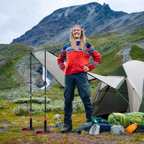 1 Person L205cm Ultralight 1.8kg Pop Up Camping Tent