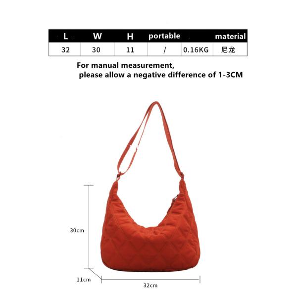 Winter messenger bag women dumpling bag lightweight small shoulder armpit  bag