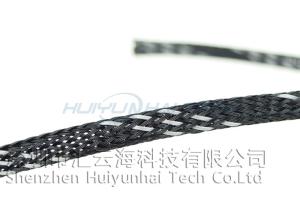 Poliéster trançado expansível high-density que Sleeving a multi cor para cabos