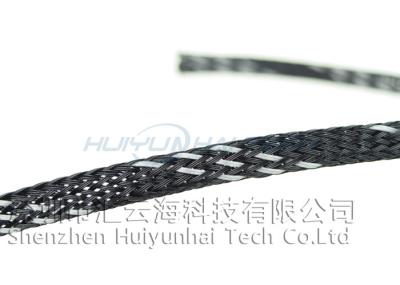High Density Expandable Braided Polyester Sleeving Multi Color For Power Cords