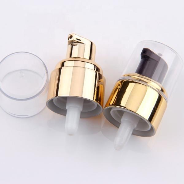 Gold Aluminum 20/410 Treatment Pump For Cosmetic Bottle