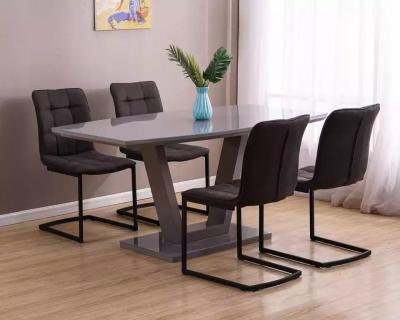 High Durability 6 Chairs Metal Dining Table Set For Restaurants ISO9001