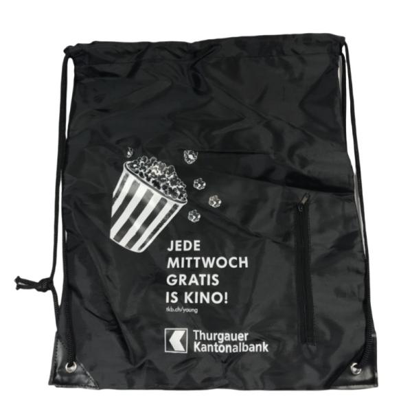 Custom Made Polyester Drawstring Bags With Zip Pouch For Sports Outdoor