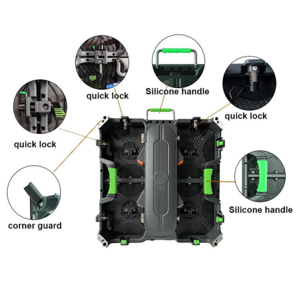 RR500 Series P1.95 Ultra HD Indoor Rental LED Screen Video Wall Front Maintenance Quick Lock