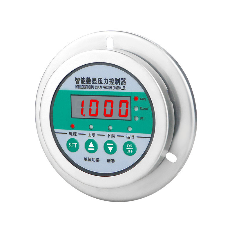 304 Stainless Steel Digital Electrical Contact Hydraulic Pressure Gauge Range -1-0....2.4
