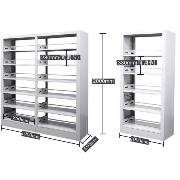 Muebles de oficina Estante de libros de acero para bibliotecas escolares doble lado único Plazo de pago T/T