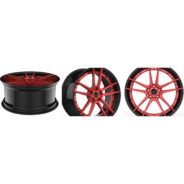 Пригонка для BMW Z4 расположила ступенями 19 20 дюймов чернота 2-PC Red+Gloss выковала колеса алюминиевого сплава