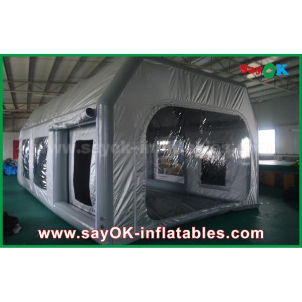 Inflatable Garage Tent Prefessional Gray Waterproof PVC And Oxford Cloth Inflatable Paint Booth For Car Painting
