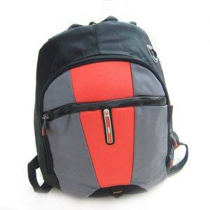 Comfortable  600D polyester water-proof grey with red Overnight Travel Bags / luggage bag
