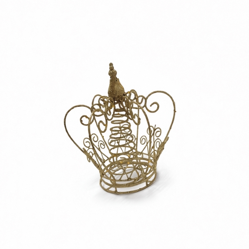 Festivals Metal Wire Crown Golden Powder Finish for Christmas Halloween Events