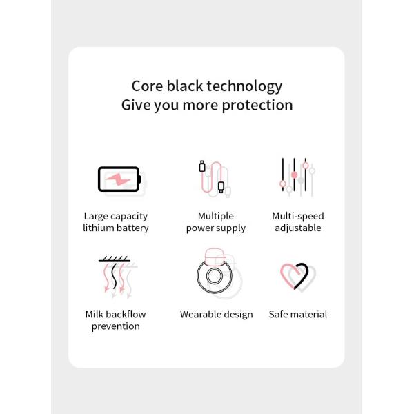 Straight Body Portable Electric Breast Pump Wearable  2 Modes 5 Levels