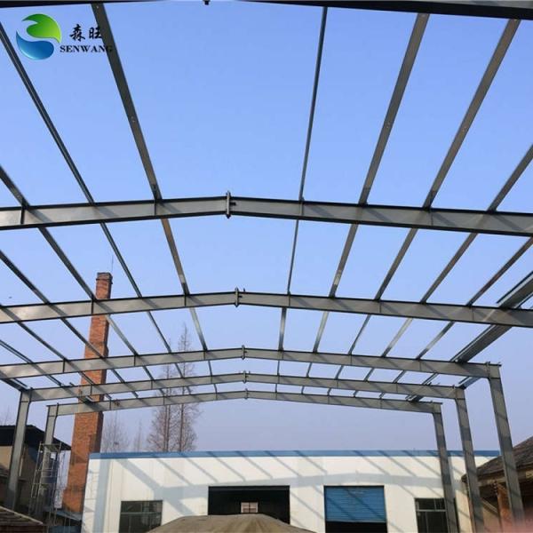 Steel Structure Warehouse with Sandwich Panel Door and Galvanized Finish