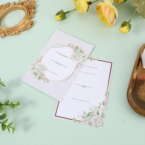 50 pièces personnalisées 4x6 pouces cartes d'invitation de la douche nuptiale invitations de mariage