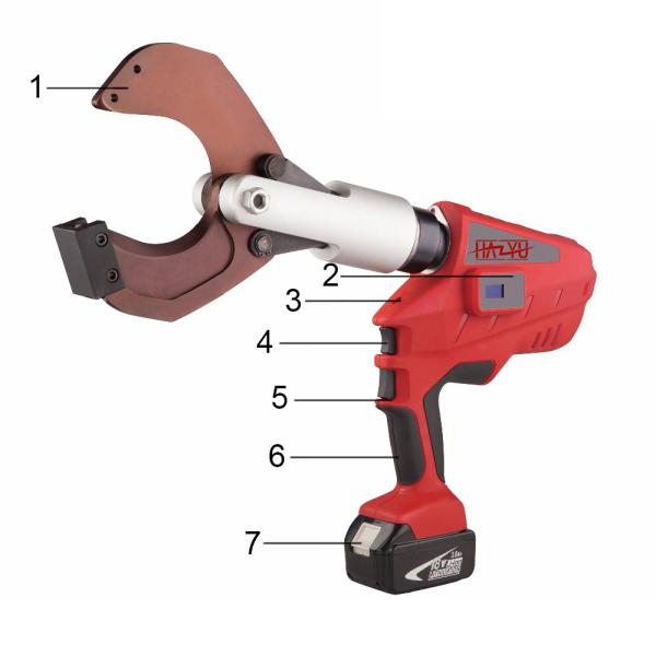 Lineman Tools NEC-85C Battery Powered Cable Cutter Electric Power Cable Cutting Tool