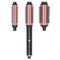 Double Ceramic 3-in-1 Hot Air Brush Black Gold Dry As You Style Hair