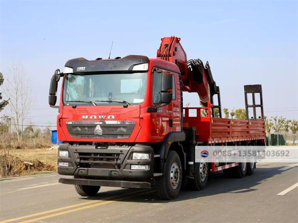 Grue de construction de grande taille montée sur camion, grue montée sur camion de 25 tonnes avec benne preneuse