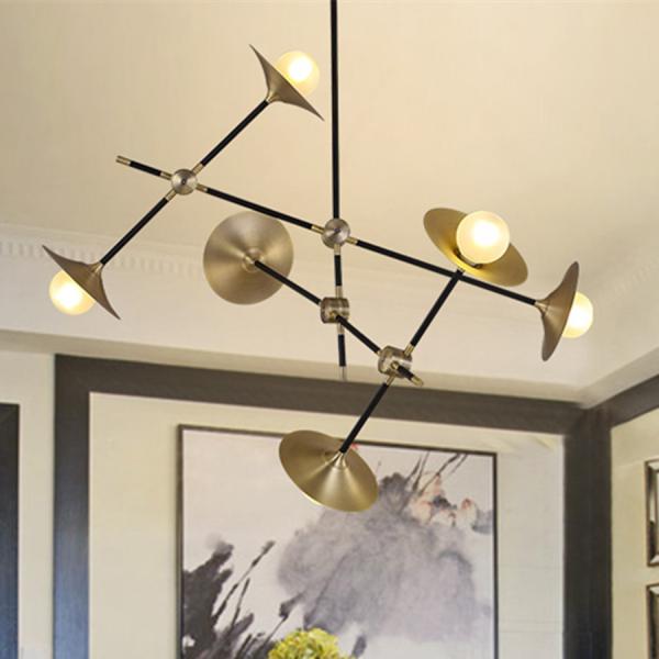 Modern Nordic Pendant lamp Gold Trumpet Lamp Vintage Retro Horn delightfull sputnik chandelier（WH-MI-212)