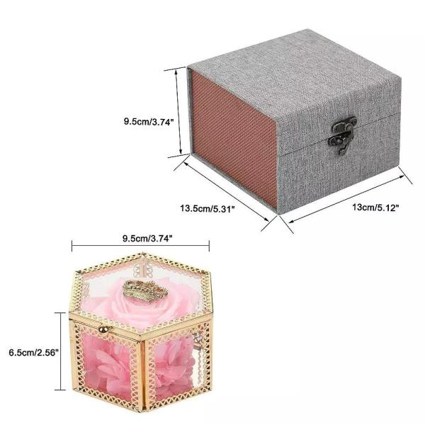 Wholesale preserved flower gift box new design acrylic box preserved roses