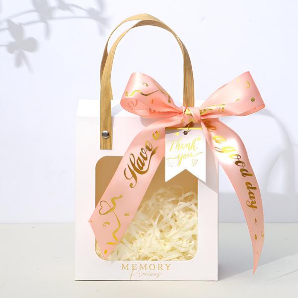 Custom Paper Gift Bag With Handles Reusable For Grocery 10kg Capacity