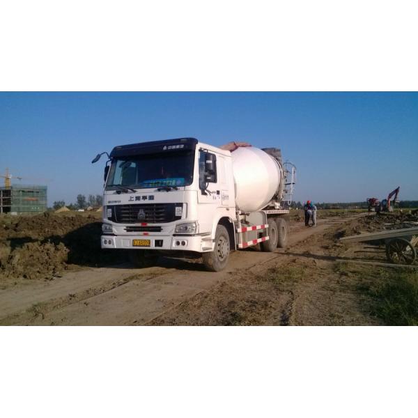 White Color Concrete Mixer Truck 10 CBM With HW76 Cabin ISO Standard