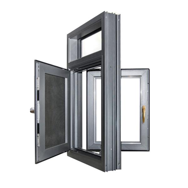 Level 6 Water Tightness Customize Aluminum Casement Glass Windows  Energy Efficiency
