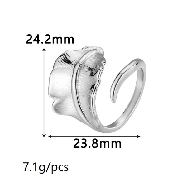 Fashion New 18K Gold Plated Stainless Steel Open Ring With Adjustable Size and a High End Irregular Jewelry Rings