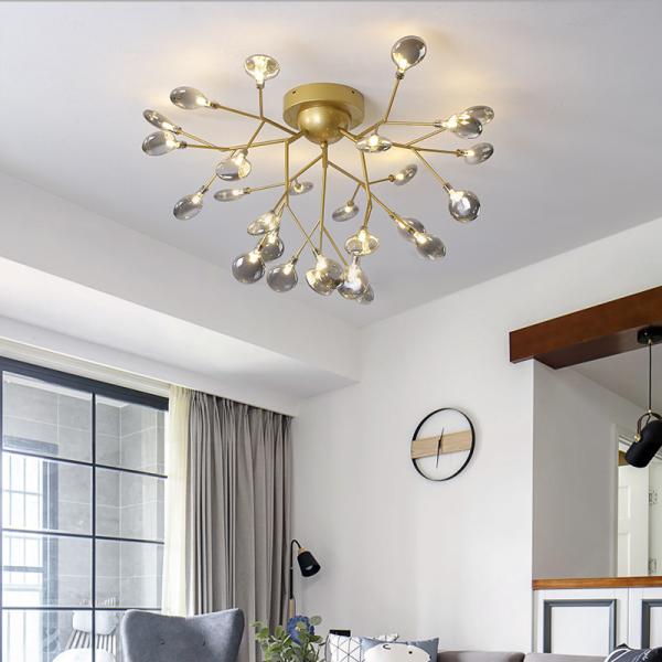 Vintage Industrial Ceiling Light Living room Kitchen Dining room Glass Flush Mount Ceiling Light(WH-MI-274)