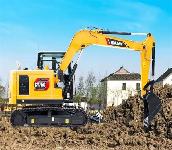 7280KG de segunda mão em bom estado Sany Indústria Pesada 75C com motor Isuzu AU-4LE2X