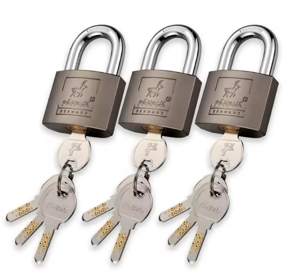 Indoor Brass Imitation Copper Padlock 50mm Long Shackle