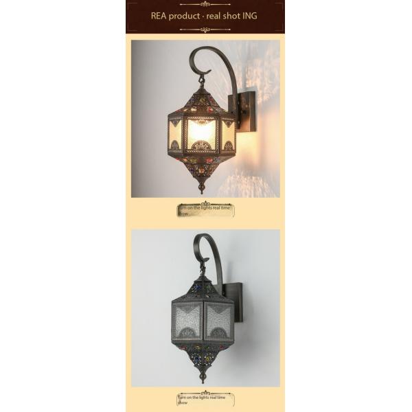 Lumière murale en cuivre vintage décorative d'intérieur avec matériau du corps de la lampe en verre de cuivre