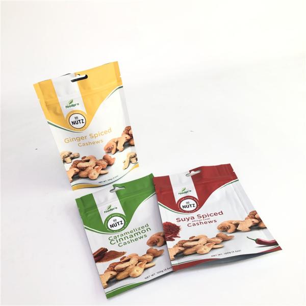 Customized Stand Up Food Grade Cookie Nut Cashew Packaging Bag Food Mylar Bag