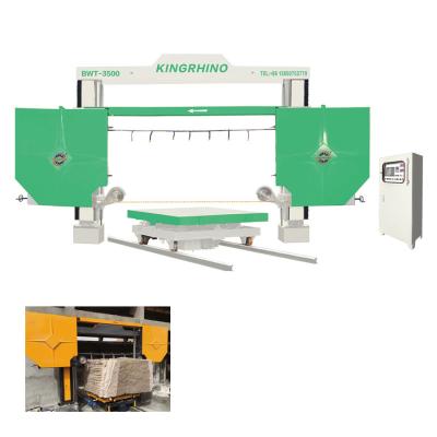 máquina do PLC Diamond Wire Saw Block Trimming de 15kw 3500x3500x2100mm Max Cutting Size para o mármore do granito